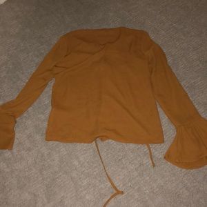 Forever 21 lace up flair top